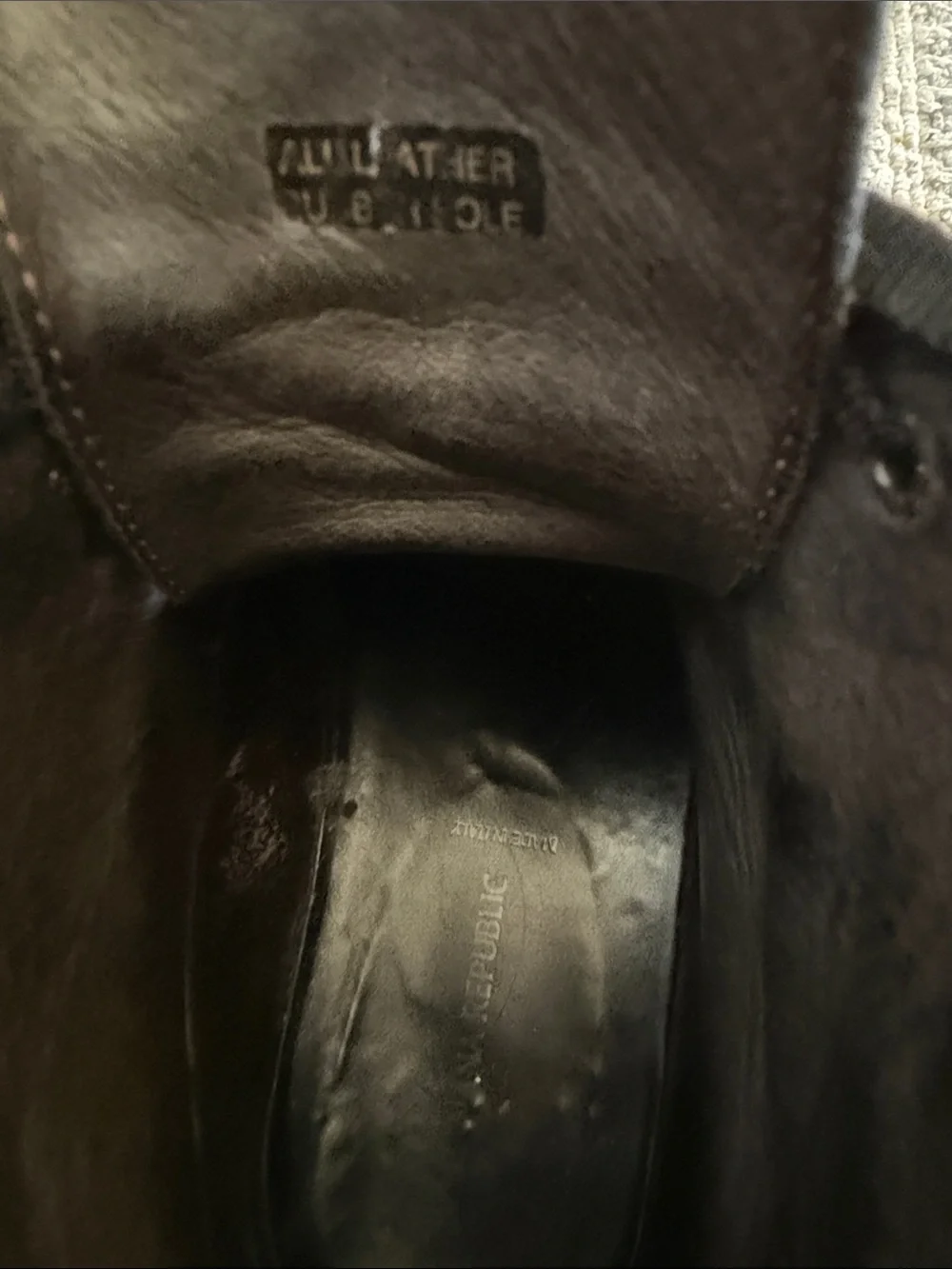 Men's Black Leather Lace-Up Boots